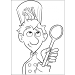 Dibujo para colorear Ratatuil Dirigiendo Al Chef Para Pintar Y Colorear