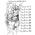 Dibujo para colorear Tablas De Multiplicar Dibujo De La Tabla De Multiplicar Del 7 Para Pintar Y Colorear La Tabla Del Siete Tabladel7 Tabladelsiete