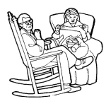Dibujo para colorear Asilo De Adultos Mayores Para Pintar Y Colorear Dos Viejitos Abuelitos En Un Asilo De Ancianos Para Pintar Y Colorearto