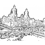 Dibujo para colorear Ciudad De Mexico En Dibujo Para Pintar Y Colorear Gratis