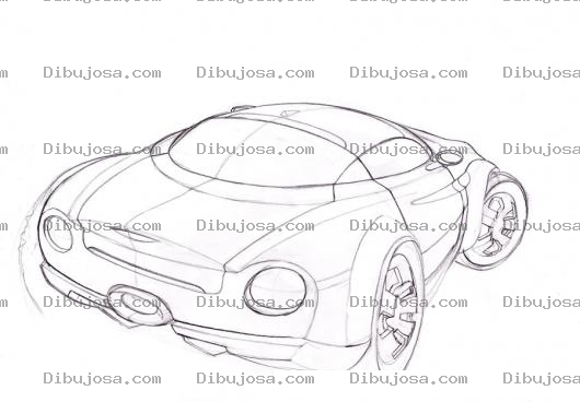Dibujo para colorear Dibujo De Prototipo De Un Carro Deportivo Visto Por Detras Para Pintar Y Colorear Auto Del Futuro Rear View