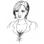 Dibujo para colorear Blusas Escotadas Dibujo De Mujer Con Blusa Escotada Para Pintar Y Colorear