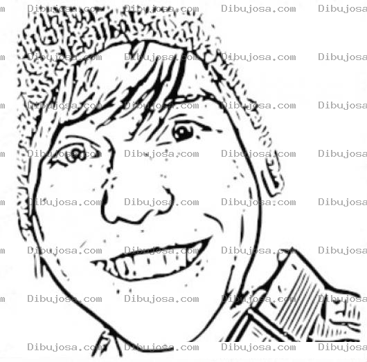 Dibujo para colorear Dibujo De Un Chico Con Gorro De Lana Para Pintar Y Colorear