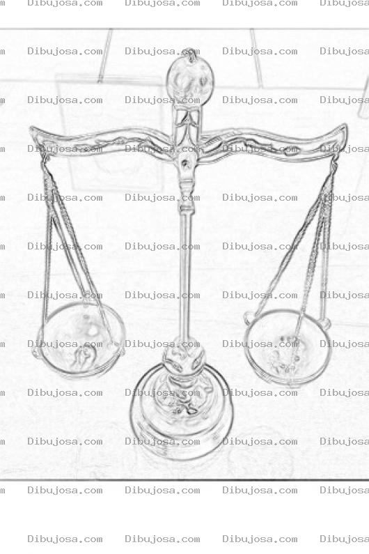 Dibujo para colorear Dibujo De Una Balanza De Justicia Para Colorear