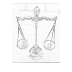 Dibujo para colorear Dibujo De Una Balanza De Justicia Para Colorear