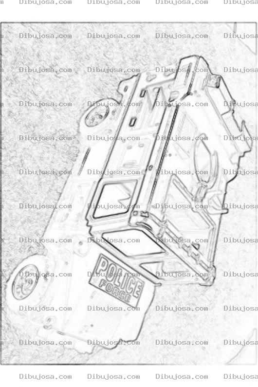 Dibujo para colorear Colorear Camion De Policia
