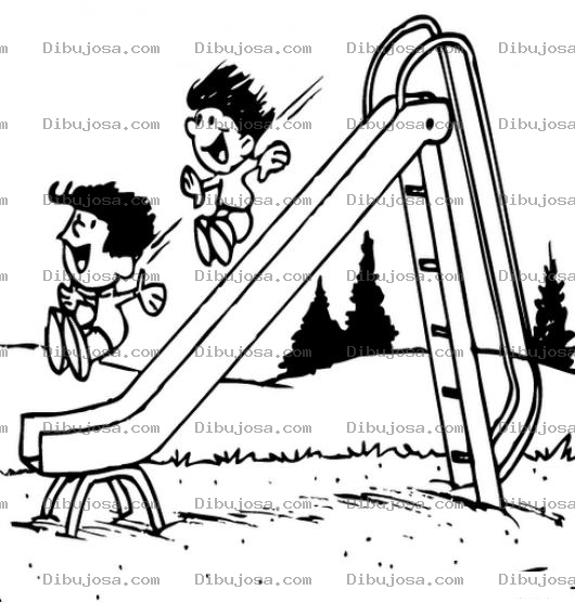 Dibujo para colorear Dibujo De Resbaladero Infantil Para Pintar Y Colorear