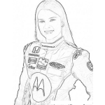 Dibujo para colorear Danica Patrick En Dibujo Para Pintar Y Colorear A Danica Patrik