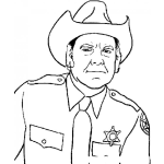 Dibujo para colorear Dibujo De Alguacil Para Pintar Y Colorear A Un Sherif