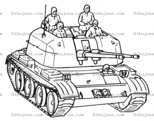 Dibujo para colorear Tanque De Guerra Para Pintar Y Colorear Tanke Sovietico