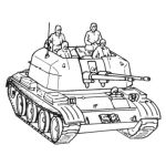 Dibujo para colorear Tanque De Guerra Para Pintar Y Colorear Tanke Sovietico