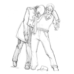Dibujo para colorear Dibujo De Hebrio Apoyado Sobre Un Sobrio Para Colorear