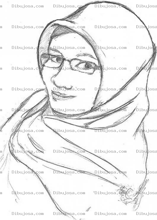 Dibujo para colorear Mujer Arabe Para Pintar Y Colorear