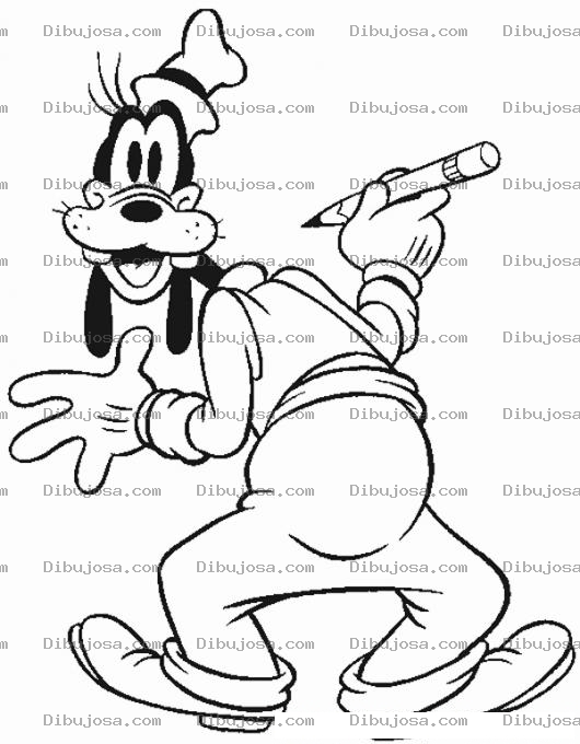 Dibujo para colorear Pluto con un lapiz