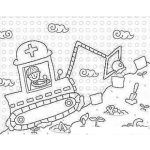 Dibujo para colorear Tractorsito De Basura Para Pintar Y Colorear
