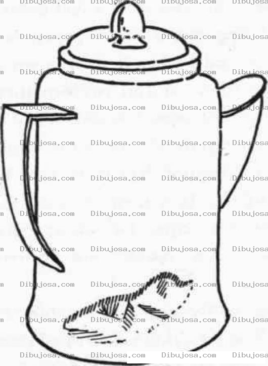 Dibujo para colorear Dibujo De Termo Cafetero Para Pintar Y Colorear