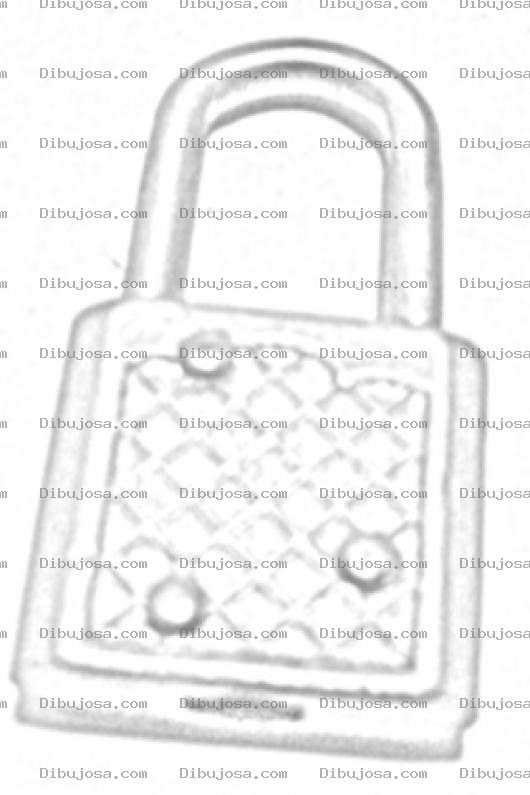 Dibujo para colorear Candado Antiguo Para Colorear Y Pintar