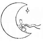 Dibujo para colorear Dibujo De Novios Enamorados En La Luna Para Pintar Y Colorear