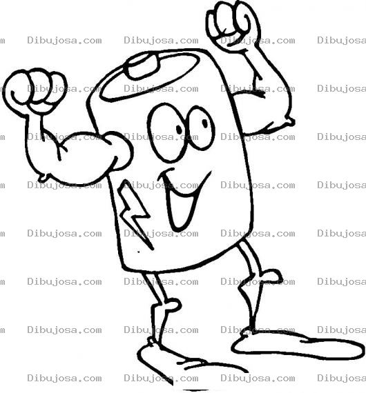 Dibujo para colorear Bateria Potente Fuerte Y Poderoza Para Pintar Y Colorear A La Super Bateria