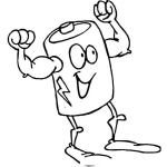 Dibujo para colorear Bateria Potente Fuerte Y Poderoza Para Pintar Y Colorear A La Super Bateria