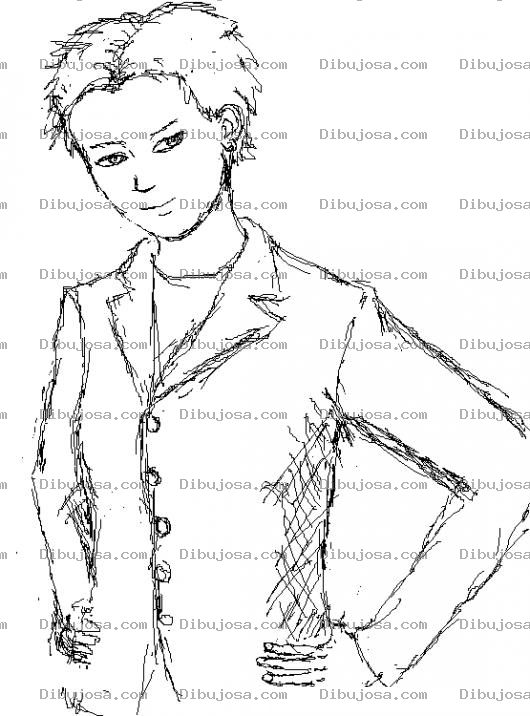 Dibujo para colorear Dibujo De Senorito Para Pintar Y Colorear Muchacho Con Saco