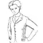 Dibujo para colorear Dibujo De Senorito Para Pintar Y Colorear Muchacho Con Saco