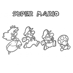 Dibujo para colorear Dibujo De Personajes De Mario Bros Para Pintar Y Coloear