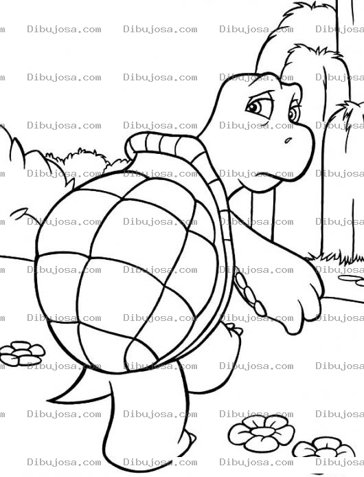 Dibujo para colorear Tortuga Triste Para Pintar Y Colorear Dibujo De Tortugita De La Tristeza