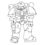 Dibujo para colorear Robot Militar Para Pintar Y Colorear