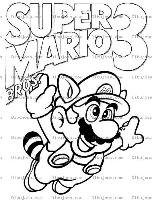 Dibujo para colorear colorear a Super Mario Bros 3