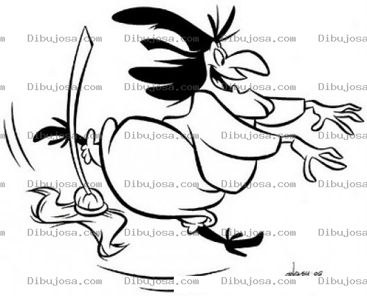 Dibujo para colorear Dibujo De Bruhilda Para Pintar Y Colorear A Una Bruja Enamorada