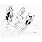 Dibujo para colorear Dibujo De 3 Super Heroes Para Pintar Y Colorear A Tressuperheroes