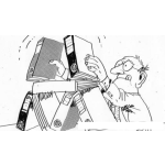 Dibujo para colorear Dibujo De Profesor Jugando Con Libros Para Pintar