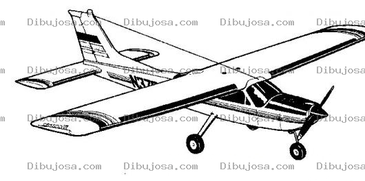 Dibujo para colorear Dibujo De Avioneta De Helice Monomotor Para Pintar Y Colorear