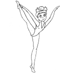 Dibujo para colorear Dibujo De Chica Baletista Para Pintar Y Colorear Mujer Valetista