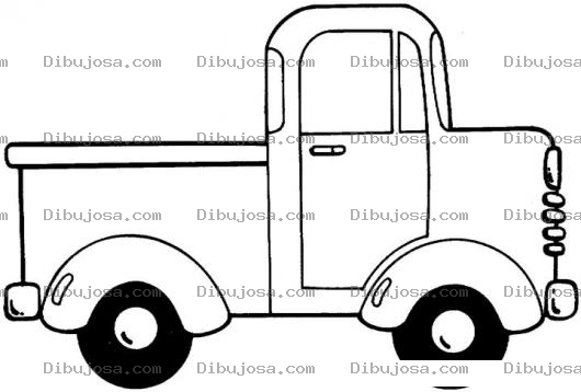 Dibujo para colorear Dibujo De Picop Viejo Para Pintar Y Colorear Pickup Antiguo Troca Clasica