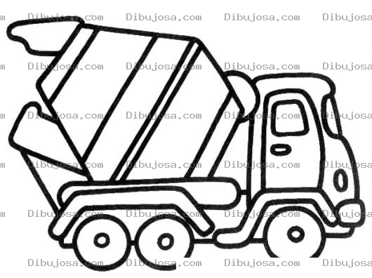Dibujo para colorear Dibujo De Camion De Cemento Para Pintar Y Colorear