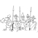 Dibujo para colorear Dbiujo De Chompimpes Guerreros Para Colorear Pavos Con Armaduras