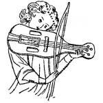 Dibujo para colorear Dibujo De Nina Tocando El Violin Para Pintar Y Colorear
