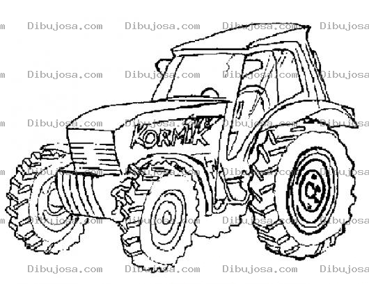 Dibujo para colorear Tractor Deportivo Dibujo De Tractor Moderno Kormik Para Pintar Y Colorear