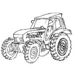 Dibujo para colorear Tractor Deportivo Dibujo De Tractor Moderno Kormik Para Pintar Y Colorear
