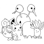 Dibujo para colorear Dibujo De Pokemon Y Sus Amigos Para Pintar Y Colorear