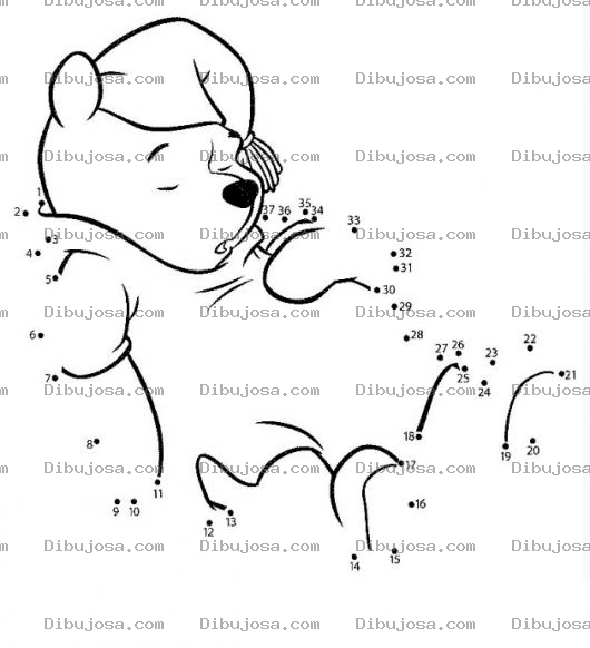 Dibujo para colorear Conecta los puntos y dibuja a guini pu