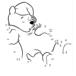 Dibujo para colorear Conecta los puntos y dibuja a guini pu