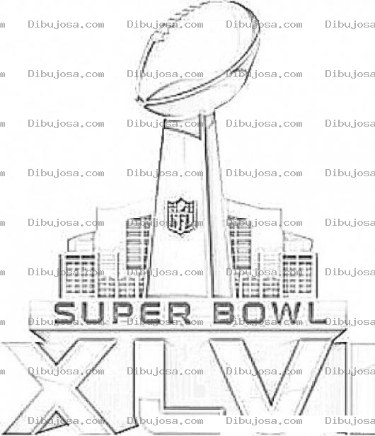 Dibujo para colorear Superbowl Xlv Dibujo De Super Bowl De La Nfl Para Pintar Y Colorear