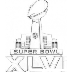 Dibujo para colorear Superbowl Xlv Dibujo De Super Bowl De La Nfl Para Pintar Y Colorear