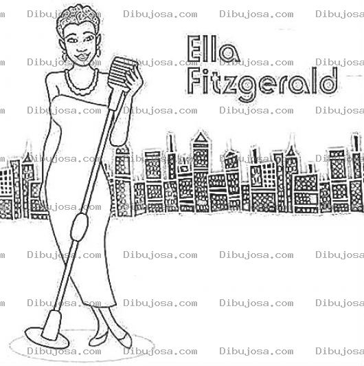 Dibujo para colorear Ellafitzgerald.com Coloring Page Dibujo De Ella Fitzgerald Para Pintar Y Colorear