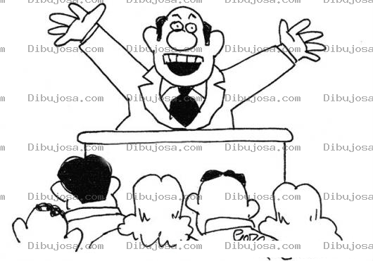Dibujo para colorear Dibujo De Pastor Evangelico Predicando Dando Las Buenas Nuevas Desde El Pulpito Para Pintar Y Colorear