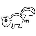 Dibujo para colorear Zorrillo Pedorro Dibujo De Zorrillo Tirandose Un Pedo Para Pintar Y Colorear