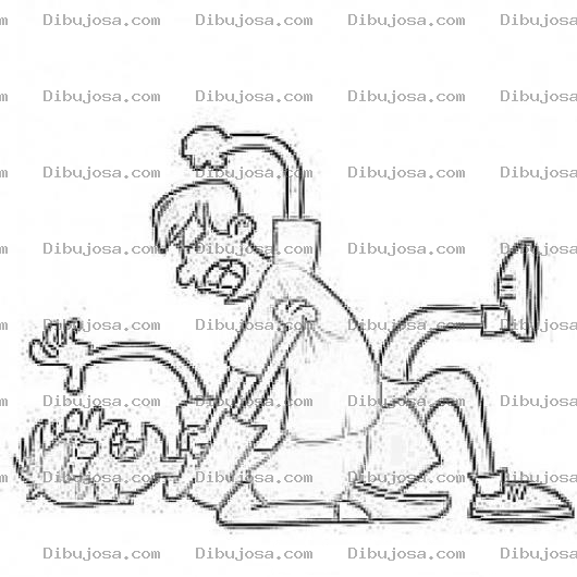 Dibujo para colorear Dibujo De Pelea Callejera Para Pintar Y Colorear Estudiantes Peleando En El Suelo